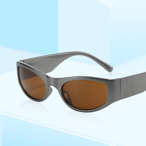 Lunettes De Soleil Rectangulaires Rétro Protection UV400 Monture PC Branches Larges Mode Y2K Vintage Femmes Hommes