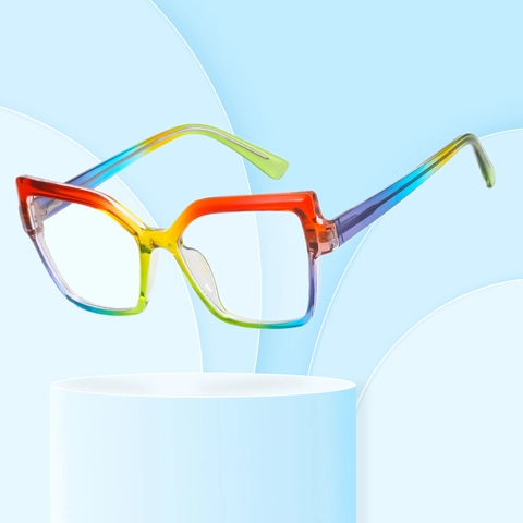 Montatura Per Occhiali Quadrata Occhio Di Gatto TR90 PC Anti Luce Blu Occhiali Computer Retro Moda Donna Uomo