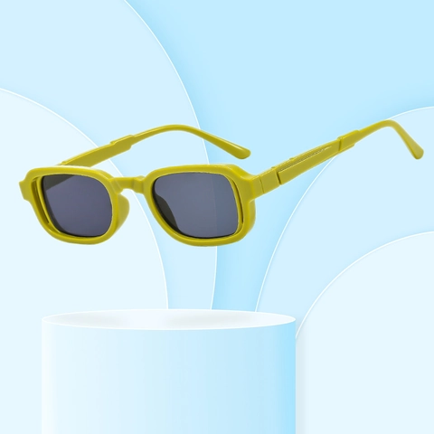 Retro Square Sunglasses UV400 Protection PC Frame Narrow Rectangle Fashion Travel Eyewear For Women Men