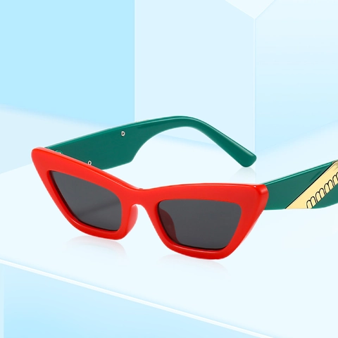 Cat Eye Sunglasses For Women UV400 Protection Small Frame PC Metal Decor Vintage Fashion Eyewear
