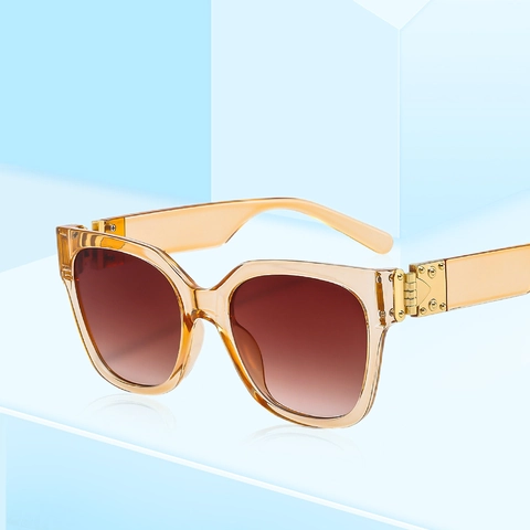 Gafas De Sol Cuadradas Grandes Protección UV400 Montura De Plástico Metal Moda Vintage Para Mujer Hombre