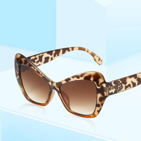 Occhiali Da Sole Gatto Per Donna Retro Leopardato Montatura PC Protezione UV400 Tendenza Vintage