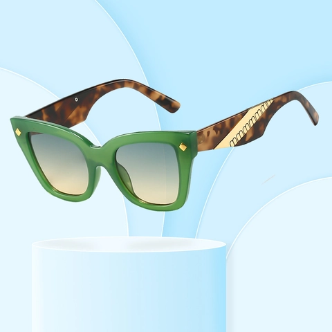 Occhiali Da Sole Vintage Cat Eye Protezione UV400 Montatura In PC Decorazione Asta In Metallo Moda Donna Uomo