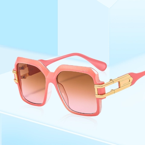 Square Frame Sunglasses For Women And Men UV400 Protection Oversized Retro Chic With Metal Hollow Temples