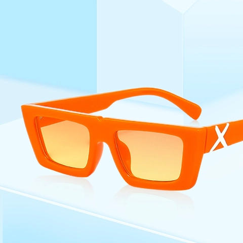 Eckige Sonnenbrille PC-Rahmen AC-Linse UV400 Schutz Retro Kleiner Rahmen Candy Color Mode Brillen Für Herren Damen X Dekor