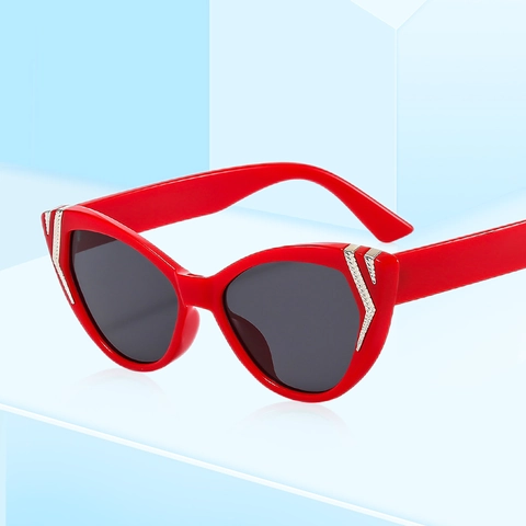 Occhiali Da Sole Gatto Alla Moda Protezione UV400 Montatura PC Decorazione Metallo Vintage Retrò Per Donne Esterno
