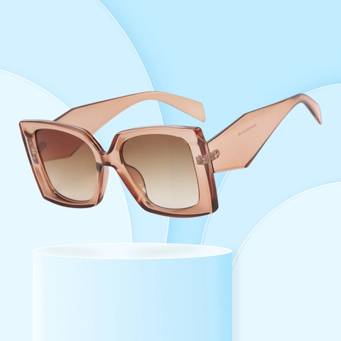 Oversized Square Sunglasses Retro Vintage PC Frame UV400 Protection Gradient Lens Fashion For Women Men