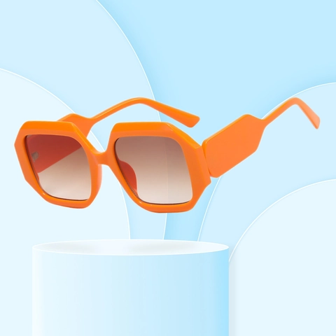 Gafas De Sol Geométricas Con Polígonos Moda Marco Grande Material PC Protección UV400 Para Mujeres Hombres Viajes