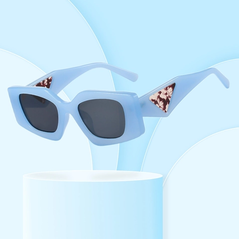 Fashion Geometric Rectangular Sunglasses Trendy Candy Colors UV400 Protection PC Frame Outdoor Travel For Women Men