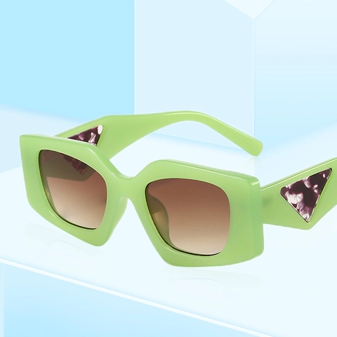 Fashion Geometric Rectangular Sunglasses Trendy Candy Colors UV400 Protection PC Frame Outdoor Travel For Women Men