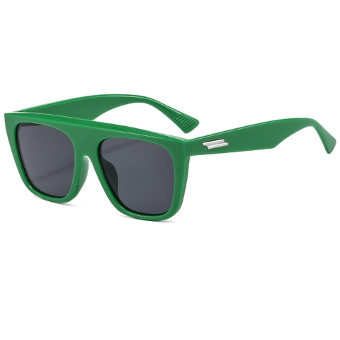Quadratische Übergroße Sonnenbrille Flat Top PC Rahmen UV400 Schutz Retro Trendy Klobige Brillen Für Frauen Reisen Street Shot