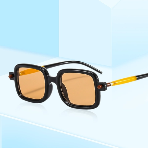 Vintage Quadratischer Rahmen Sonnenbrille Damen Herren UV400 Schutz Oversized Retro Brillen PC Material Trendy Streetwear