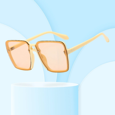 Oversized Square Sunglasses For Women Men PC Frame Gradient Lenses UV400 Protection Retro Vintage Fashion Eyewear Rivets