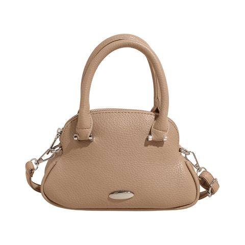 Borsa A Tracolla Da Donna In Pelle PU Grana Litchi Borsa A Mano Versatile Con Tracolla Rimovibile Stile Retrò