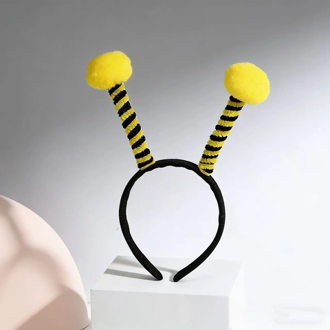 Kids Insect Antenna Headband Bee Ladybug Costume Party Hairband With Pompoms Crown Bow For Halloween