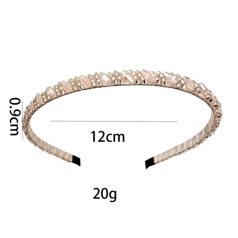 Rhinestone Crystal Headband Faux Artificial Pearl Beaded Hair Hoop Metal Elegant Fashion Hair Accessories For Women Daily Party