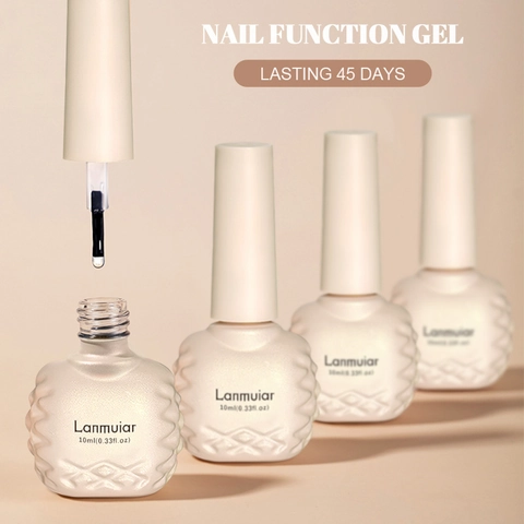Gel de Función de Uñas Profesional Lanmuiar Base Coat Matte Top Coat Primer Gel de Refuerzo Aceite de Cutícula 10ml Soak Off UV LED