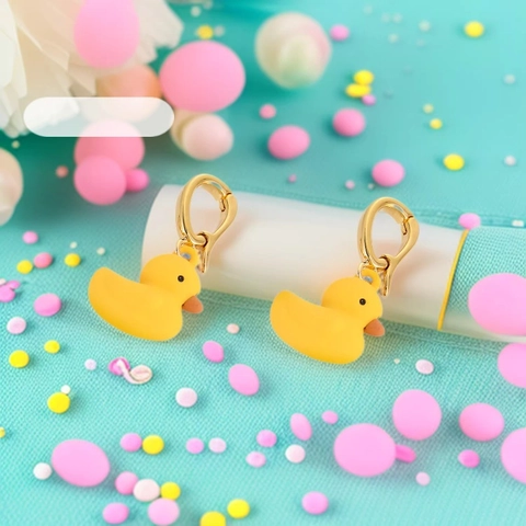 Collana Con Ciondolo A Forma Di Anatra Cartone Animato 3D In Rame Placcato Oro Gioielli Con Ciondoli Per Donne Ragazze