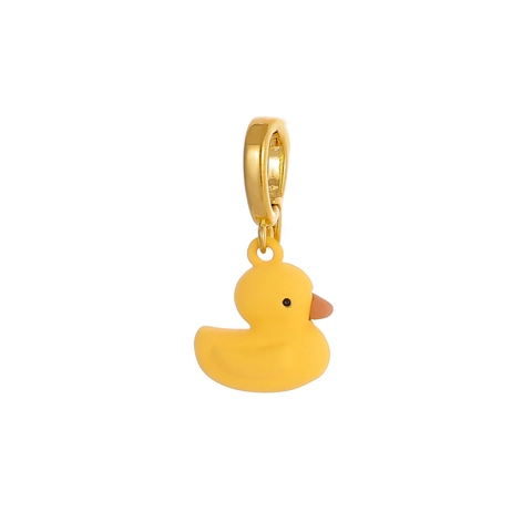 Collana Con Ciondolo A Forma Di Anatra Cartone Animato 3D In Rame Placcato Oro Gioielli Con Ciondoli Per Donne Ragazze