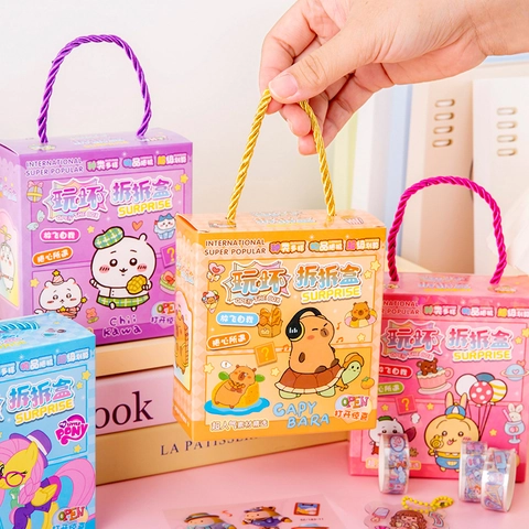 DIY Guka Sticker Washi Tape Stationery Handbag Gift Case Cartoon PET Acrylic Scrapbooking Hand Account Material For Girls