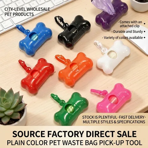 Distributore Di Sacchetti Per Escrementi Animali Forma Di Osso Plastica PP Supporto Per Sacchetti Rifiuti Con Gancio Portatile Per Cani