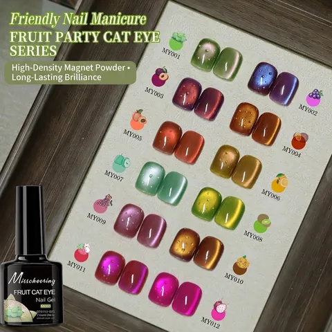 Gel Per Unghie Occhio Di Gatto Frutta Magnetico UV LED Soak Off Smalto Glitter Manicure Arte Professionale