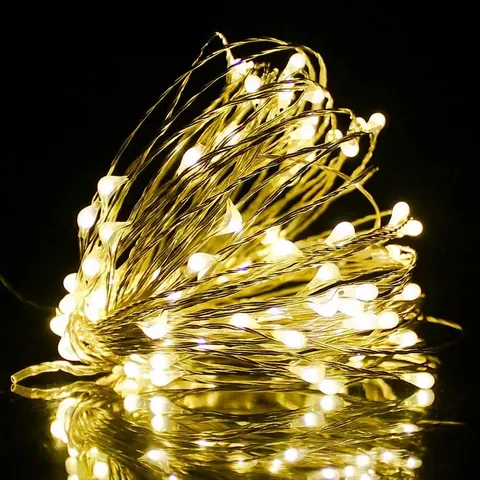 LED String Lights Solar Powered Copper Wire Waterproof Outdoor Garden Fairy Lights For Christmas Holiday Party Decoration