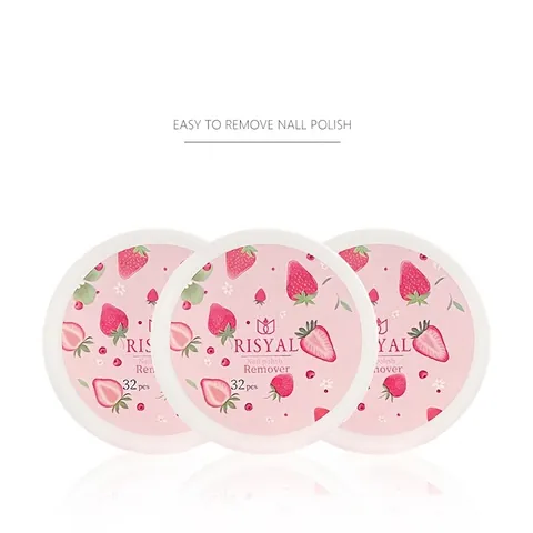 Disposable Nail Polish Remover Pads Strawberry Scented Portable Wipes Boxed Gentle Non Irritating Manicure Care