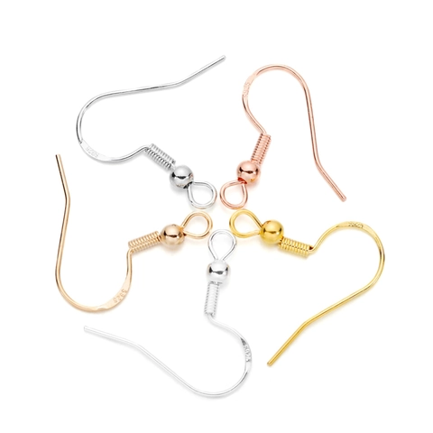 Copper Silver Plated Earring Hooks DIY Jewelry Findings For Earring Making Handcrafted Accessories Findings DIY Jewelry Parts