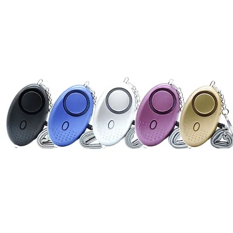 Personal Alarm Keychain Self Defense SOS Emergency High Decibel With LED Light Portable ABS For Women Kids Elderly