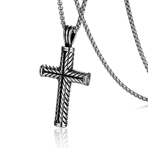 Collana Con Ciondolo Gotico Vintage Acciaio Inossidabile Croce Serpente Ascia Cuore Punk Retro Hip Hop Gioielli Per Uomo Donna