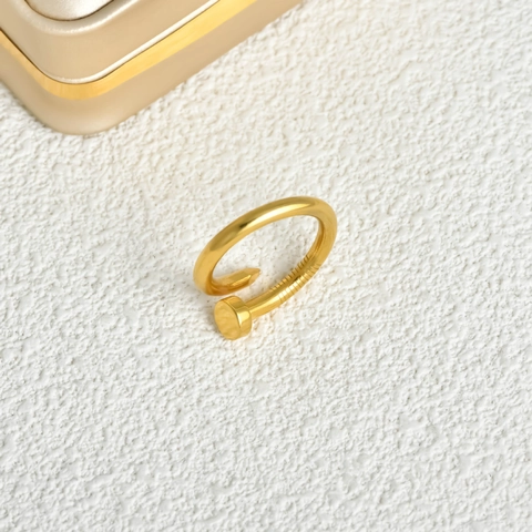 Nagelring Aus Edelstahl Minimalistisches Industrielles Design Schmuck Für Damen Und Herren Pendlerstil