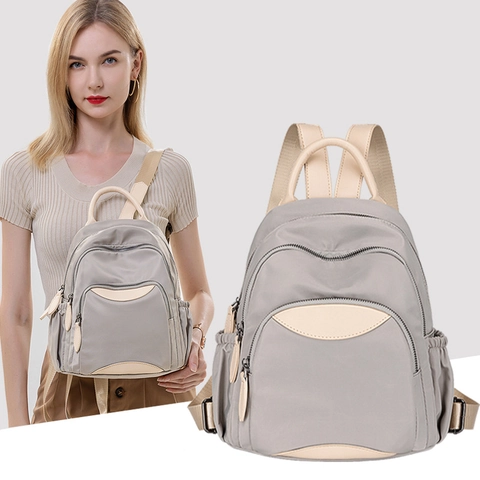 Women Fashion Backpack Oxford Cloth Multi-Pocket Waterproof Travel Bag Casual Schoolbag Large Capacity For Girls