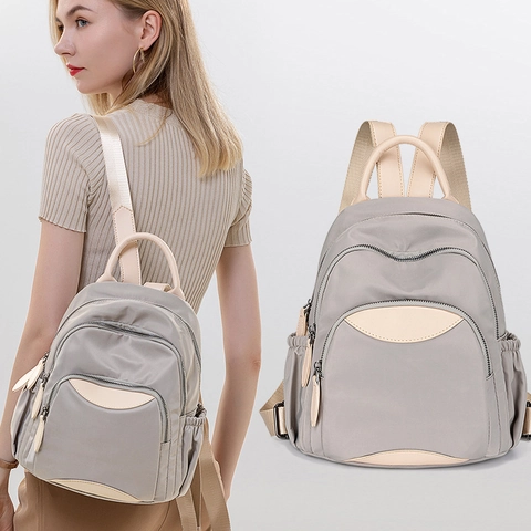 Women Fashion Backpack Oxford Cloth Multi-Pocket Waterproof Travel Bag Casual Schoolbag Large Capacity For Girls