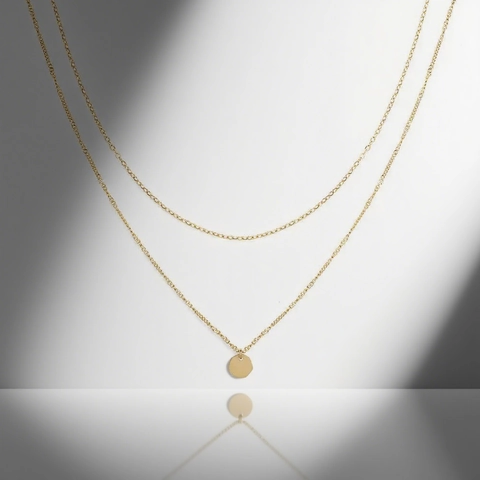 Minimalist Layered Necklace Stainless Steel Hexagon Pendant Geometric Clavicle Chain Fashion Jewelry For Women Gold Color