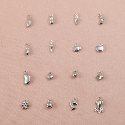 DIY Edelstahl Kleine Anhänger Seestern Wal Bohnenhülse Herz Apfel Erdnuss Charms Für Armband Halskette Schmuck Zubehör