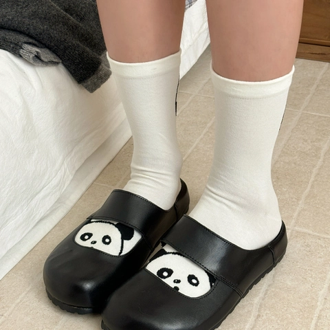 Kawaii Cartoon Tier Crew Socken Gekämmte Baumwolle Atmungsaktiv Weich Mittelhoch Harajuku Stil Damen
