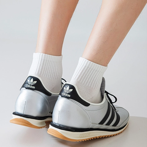 Men's Cotton Sport Socks Antibacterial Odor Resistant Breathable Casual Solid Color Ankle Crew Socks