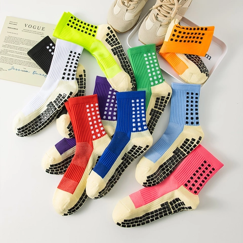 Calze Da Calcio Antiscivolo Professionali Poliammide Elastan Mesh Traspirante Suola Silicone Scacchi Sport Per Uomo E Donna