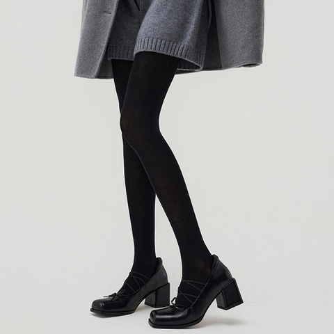 Medias De Compresión Adelgazantes Para Mujer Color Sólido Elástico Poliéster Pantys Otoño Invierno Minimalistas