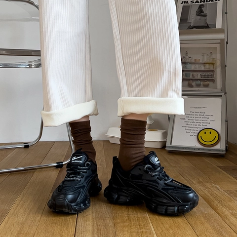 Damen Crew Socken Baumwollmischung Einfarbig Gerippte Slouch Socken Lässig Atmungsaktiv Mittelhohe Strümpfe Für Damen