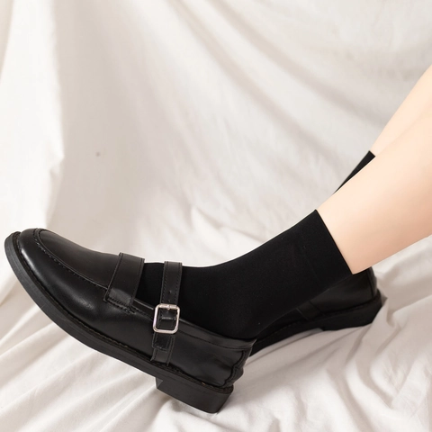 Calcetines Altos De Terciopelo Por Encima De La Rodilla Para Mujer Transpirables Uniforme Escolar JK Estilo Japonés Nylon Color Liso