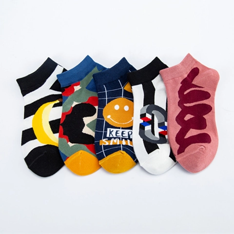 Chaussettes En Coton À Motifs Artistiques Nouveauté Crew Cheville Décontracté Respirant Multicolore Imprimé Unisexe