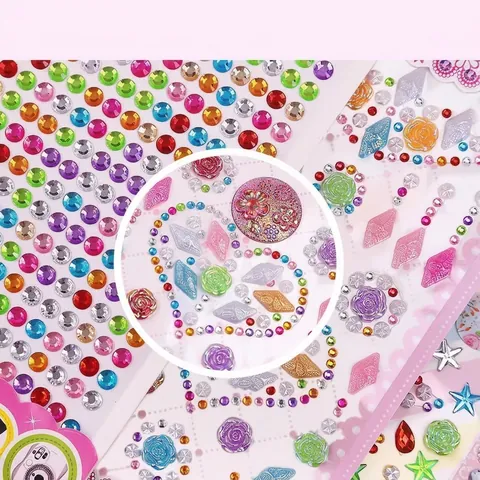 Adesivi In Strass 3D Multicolore Autoadesivi Gemme Per Lavoretti DIY Scrapbooking E Decorazione Del Telefono Per Ragazze