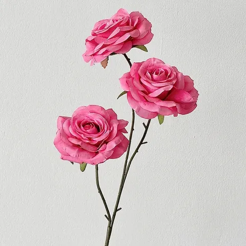 Rose Red Artificial Flowers Satin Multi Style Floral Stems For Wedding Home Party Decoration