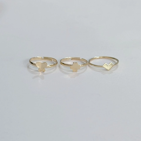 Bohemian Hollow Alloy Rings Adjustable Open Design Minimalist Vintage Style Jewelry For Women Gold Color