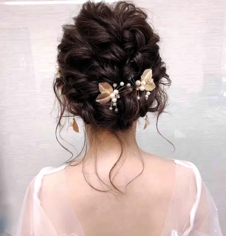 Horquilla Novia Perla Artificial Hoja Aleación Horquilla Pelo U Retro Tocado Boda Hecho A Mano Cristal Accesorios Para El Cabello Mujeres