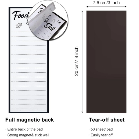 Magnetic Memo Pad For Fridge Tear Off Grocery List Humorous Paper Shopping Notepad Kitchen Home Office Minimalist