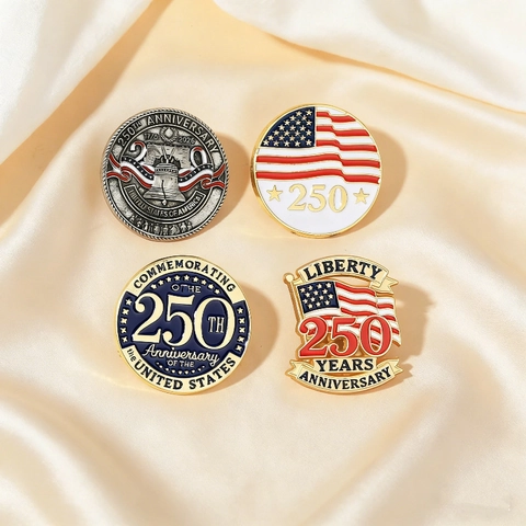 Alloy Rhinestone IT'S MY BIRTHDAY Letter Brooch For Women Men Birthday Party Gift USA 250th Anniversary Commemorative Pin Metal Badge