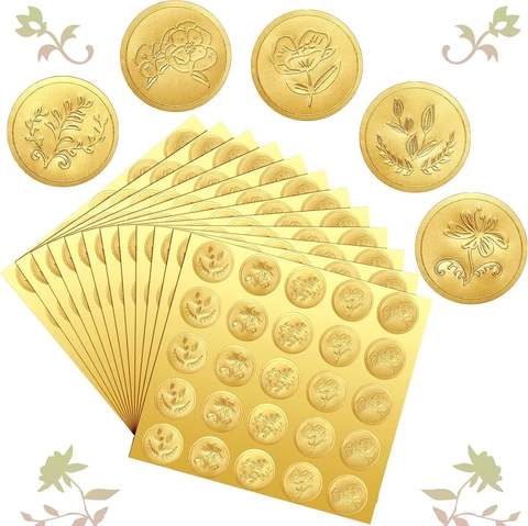 Happy Birthday Graduation Sealing Stickers Round Gold Foil Embossed Envelope Labels For Gift Wrap Scrapbooking DIY